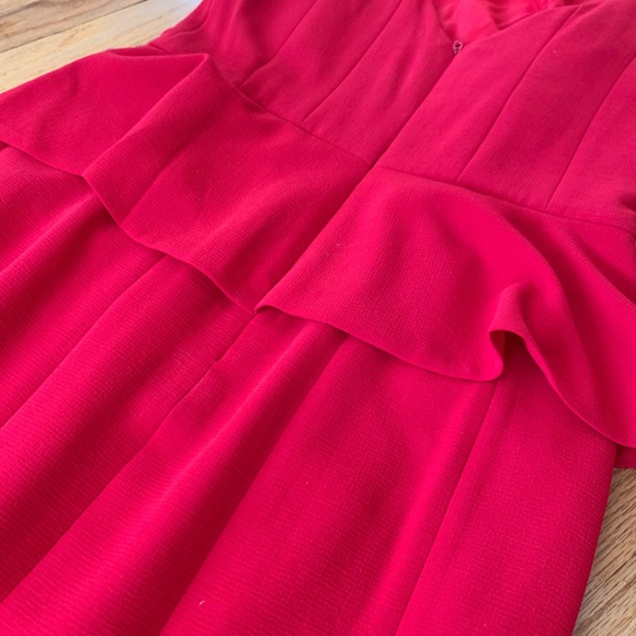 BCBGMAXAZRIA red peplum gown - Picture 3 of 4